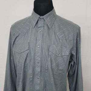Wrangler Metallic Pearl Snap Western Shirt